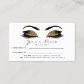 Salon Carte de référence Maquillage Artiste White  (Dos)