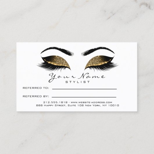 Salon Carte de référence Maquillage Artiste White  (Dos)