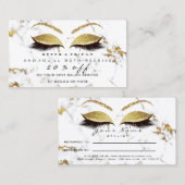 Salon Carte de référence Maquillage Gold Marbre La (Devant / Derrière)