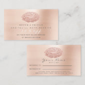 Salon Carte de référence Maquillage Rose Gold Grey (Devant / Derrière)