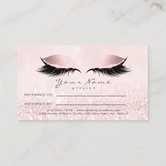 Salon Carte de référence Maquillage rose Princesse (Dos)