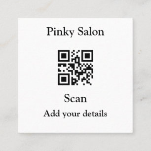 Salon carte de visite ajouter votre logo Q R code 