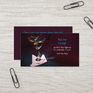 Salon Carte de visite Dark Red Martini Bar