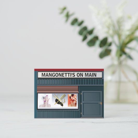 Salon Carte de visite de cheveux et clous (Debout devant)