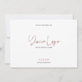 Salon Chic Roos Gold Logo Trendy Gift Certificate (Achterkant)