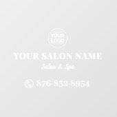 Salon Contactgegevens Details Bewerkbaar Raamstick Raamsticker (Vel)