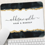 Salon D'Aquarelle Noir Et Or Business<br><div class="desc">Panier De Souris D'Affaires Noir Et Or Aquarelle. Parfait pour les maquilleurs,  coiffeurs,  cosmétologues,  et plus encore !</div>