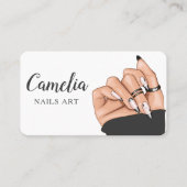 Salon d'artiste de ongles moderne Qr Code Carte de (Devant)