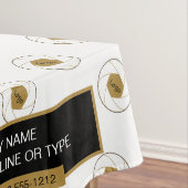 Salon de 52"X70" Nappe Logo Or Blanc (In Situ)