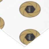 Salon de 52"X70" Nappe Logo Or Blanc (Angle)