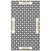 Salon de 60 po x 104 po Nappe Or Noir (Devant)