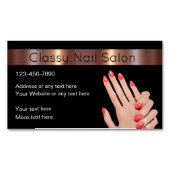 Salon de beauté à ongles Classy Cartes de visite m (devant)