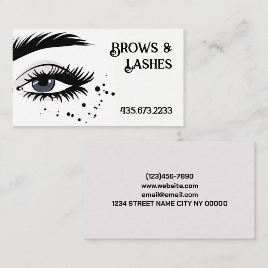 Salon de beauté Carte de visite (Devant / Derrière)