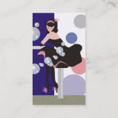 Salon de beauté, club ou carte de visite de barre (Dos)