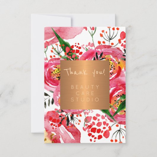 Salon de beauté cuivres pivoines métalliques merci (Devant)