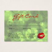 Salon de beauté de Noël Lèvres Lèvres de carte cad (Dos)