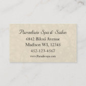 Salon de beauté élégant et Carte de visite Spa (Dos)