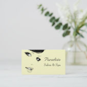 Salon de beauté élégant et Carte de visite Spa (Debout devant)