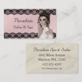 Salon de beauté élégant et Carte de visite Spa (Devant / Derrière)