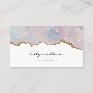 salon de beauté en marbre pastel carte de visite