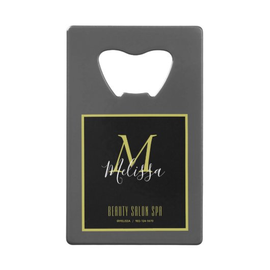 Salon de beauté en or gris SPA Monogramme (Devant)