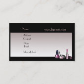 Salon de beauté et de cheveux noirs cartes de visi (Dos)