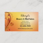 Salon de beauté et de clou Carte de visite de rend (Devant)