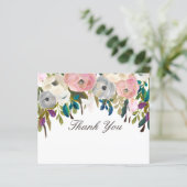 Salon de beauté florale peint Merci Cartes de note (Debout devant)