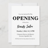 salon de beauté grande ouverture invitation (Dos)