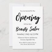 salon de beauté grande ouverture invitation (Dos)