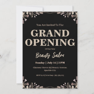 salon de beauté grande ouverture invitation