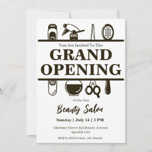 salon de beauté grande ouverture invitation