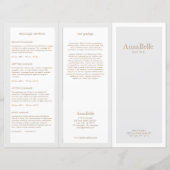 Salon de beauté gris clair Spa Brochure TriFold (Devant)