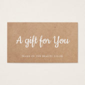 Salon de beauté Kraft imprimé blanc et simple (Devant)