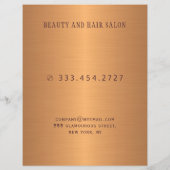 Salon de beauté menu de service moderne prospectus (Dos)