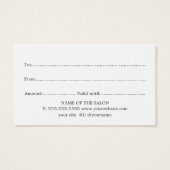 Salon de beauté minimaliste noir blanc (Dos)