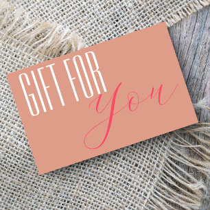 Salon de beauté moderne Blush Pink Certificat cade