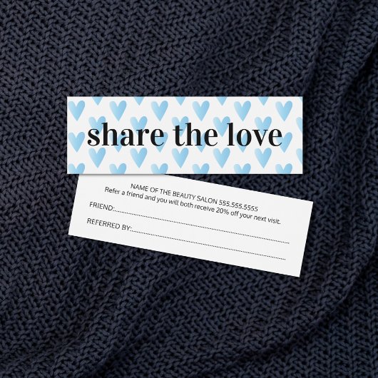 Salon de beauté moderne Cool Blue Hearts