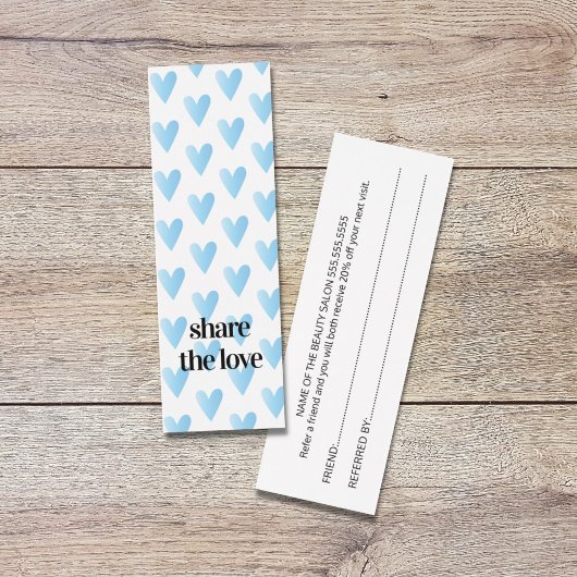 Salon de beauté moderne Cool Blue Hearts