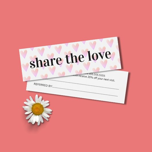 Salon de beauté moderne Cool clair Coeurs roses