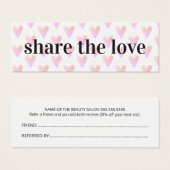 Salon de beauté moderne Cool clair Coeurs roses (Devant & derrière)