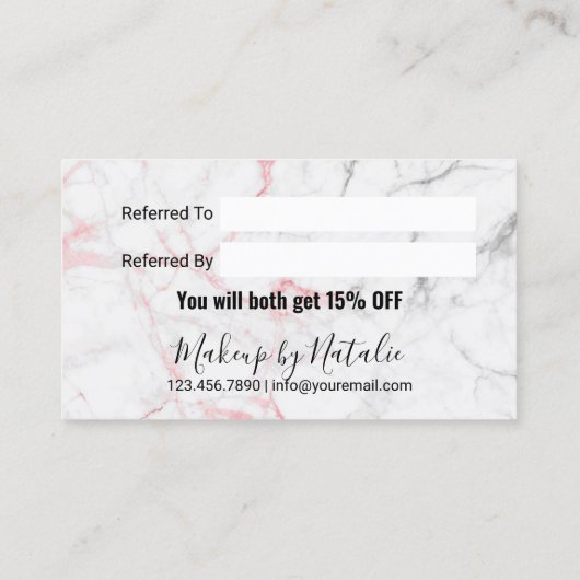 Salon de beauté moderne en marbre rose Référence (Dos)