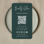 Salon de beauté moderne minimal Qr Code Carte de v