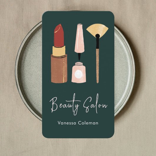 Salon de beauté moderne minimal Qr Code Carte de v