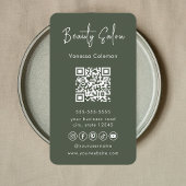 Salon de beauté moderne minimal Qr Code Carte de v