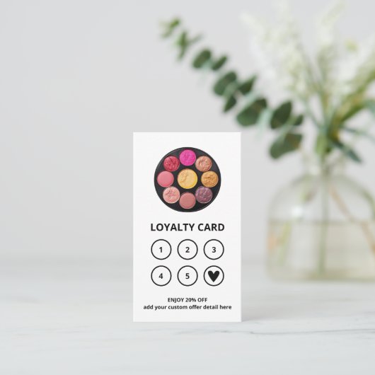 Salon de beauté moderne QR Code Carte de fidélité (Debout devant)