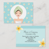 Salon de beauté ou carte de visite spa - bleu aqua (Devant / Derrière)