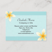 Salon de beauté ou carte de visite spa - bleu aqua (Dos)