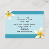Salon de beauté ou carte de visite spa - bleu turq (Dos)