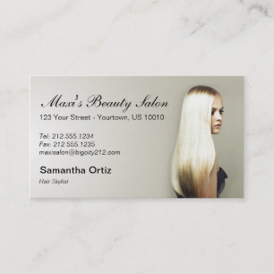 Salon de beauté PERSONNALISABLE Cartes de visite